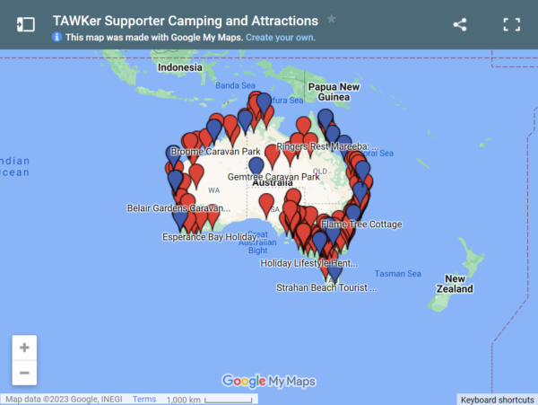 TAWKer Supporter Camping and Attractions