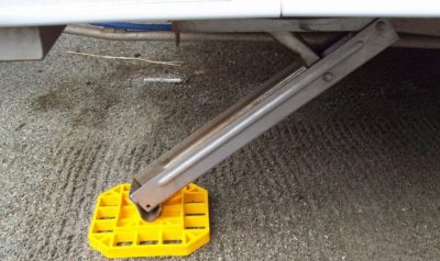 Caravan stabiliser pads - stop your van rocking and squeeking