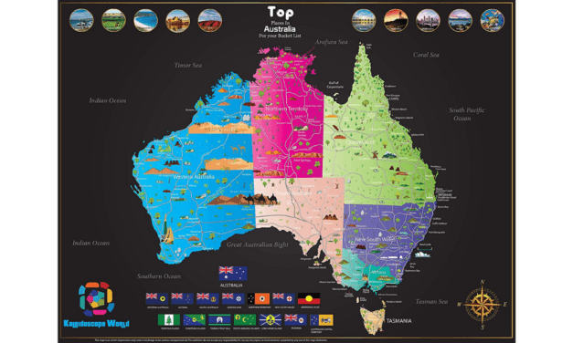 Track Your Travels: Large Scratch-Off Map of Australia