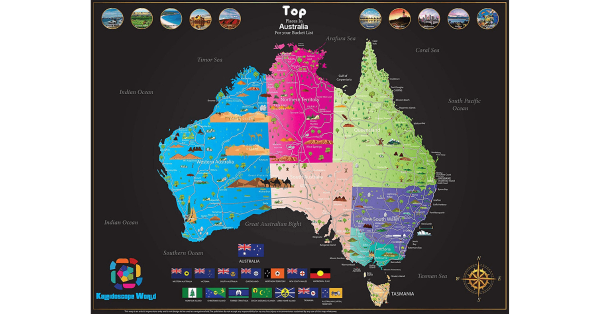 Scratch Off Map Of Australia 