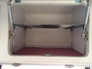 how to pack a caravan kitchen cupboard - standing shelf