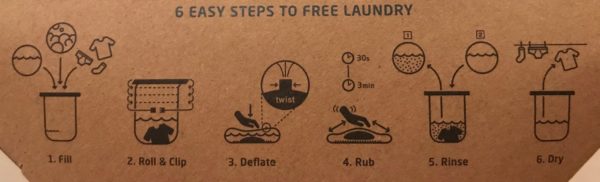 Scrubba Wash Bag Review - Instructions