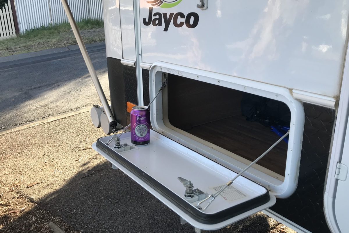 Caravan Tunnel Boot Table Modification for Jayco Swan Camper Trailer