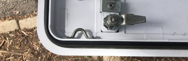 Eye Strap attached to inside of tunnel boot lid