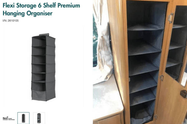 Flexi Storage 6 Shelf Premium Hanging Organisers - Perfect for Cupboard in Jayco Swan