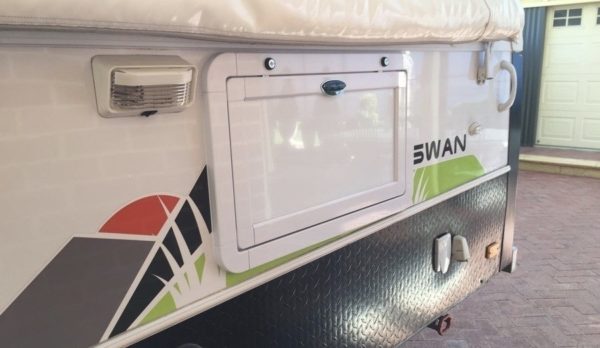 Jayco Swan Camper Trailer - Folding External Picnic Table