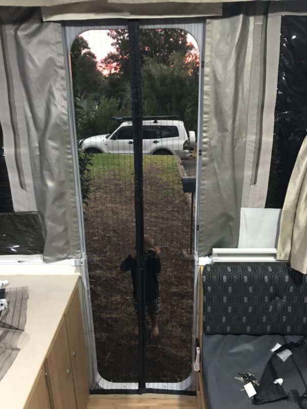 Magnetic Fly Screen - Second Most Popular Jayco Swan Camper Trailer Modification
