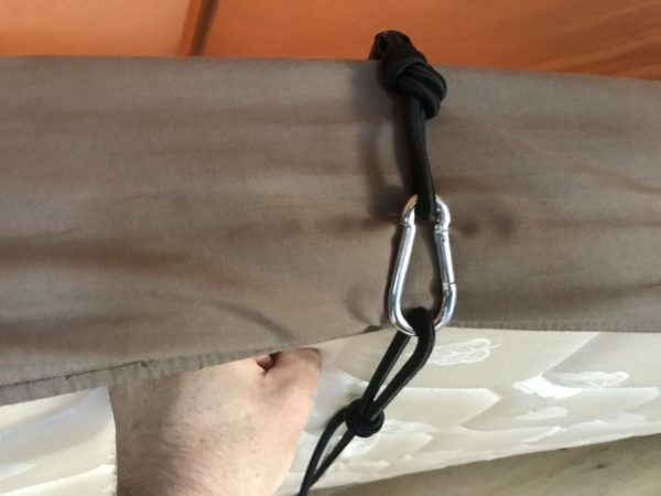 Attaching Base of Bed Divider to Jayco Swan Camper Trailer Mattress