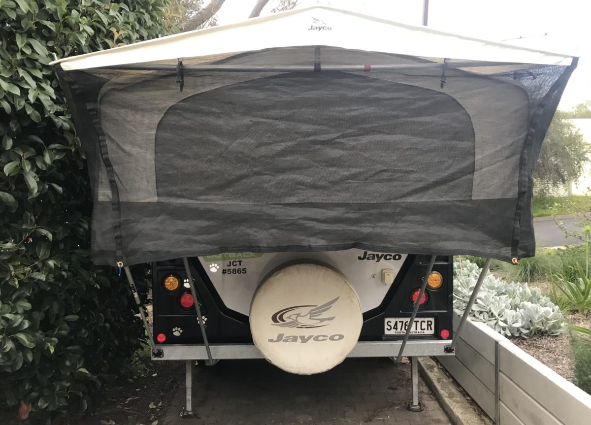 Jayco Swan Camper Trailer Bed End Fly Modification