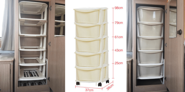 Stackable Plastic Shelves That Fit in Jayco Swan Wardrobe as Shelves