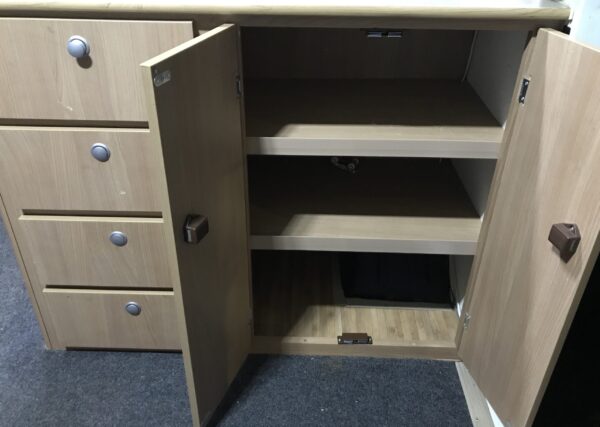 Jayco Swan Entrance Dinette Cupboard - Centre Pillar Removed and Doors Reattached