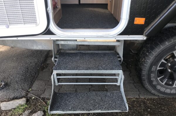 DIY Marine Carpet Step Covers for Jayco Swan Camper Trailer