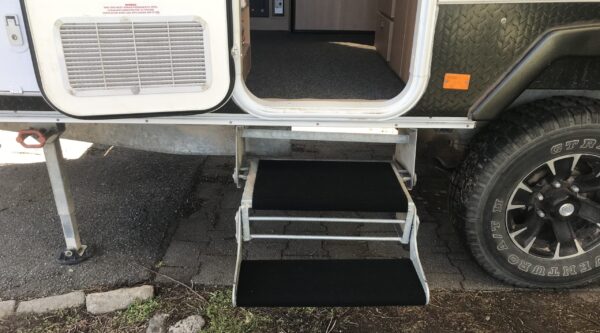 Wrap Around Step Covers for Jayco Swan Camper Trailer from caravanmods