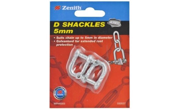 Zenith 5mm D Shackles to Attach Cable to Eye Bolts in Jayco Camper Trailer