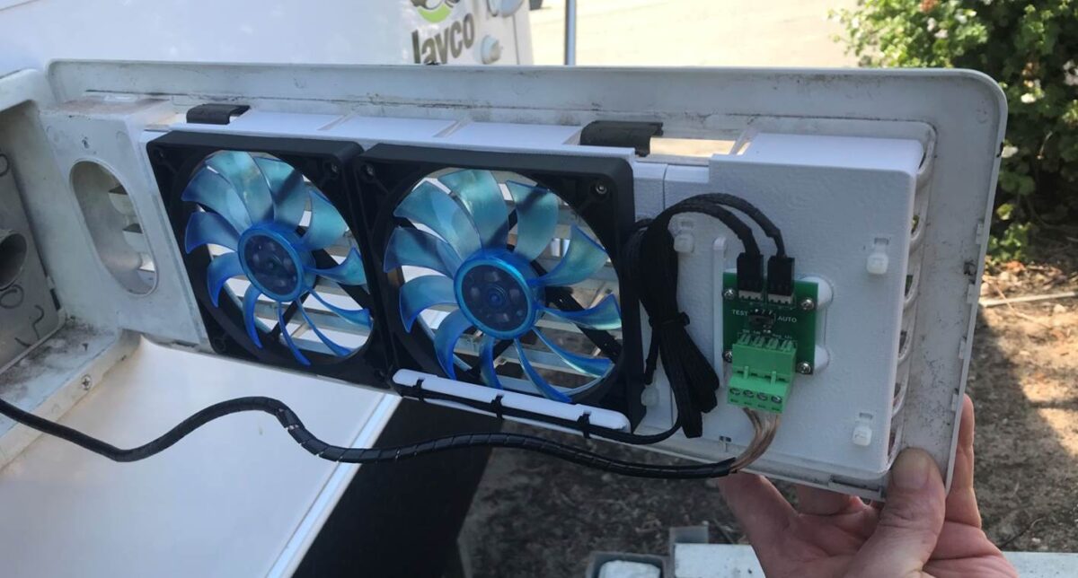 solar rv fridge vent fan