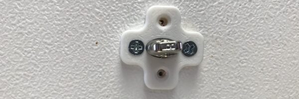 Turn Button Supports - First 2 Screws Using Existing Holes in Ceiling of Our Jayco Swan