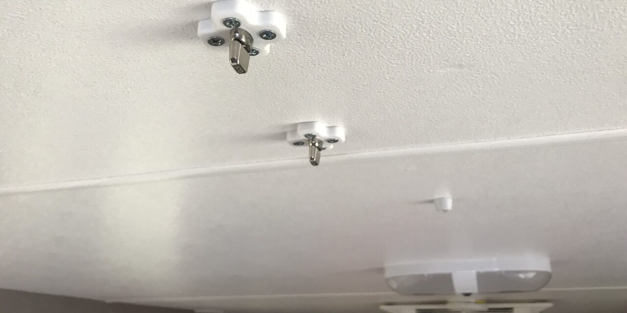 Turn Button Supports for Ceiling of Jayco Camper Trailer [Jayco Swan Installation]