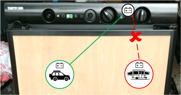 3 Way Fridge in Jayco Camper Trailer Owners 12V power from tow vehicle not battery