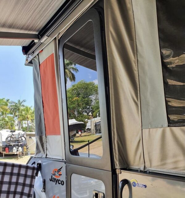 Awning Pulling Roof Sideways so Door Won't Close in Jayco Camper Trailer