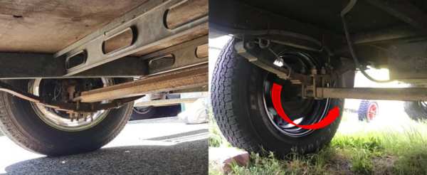 Check the Underslung Axle on Jayco Camper Trailer