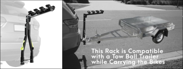 Cycling Deal A Frame Bike Rack - Compatible with a Tow Ball Trailer